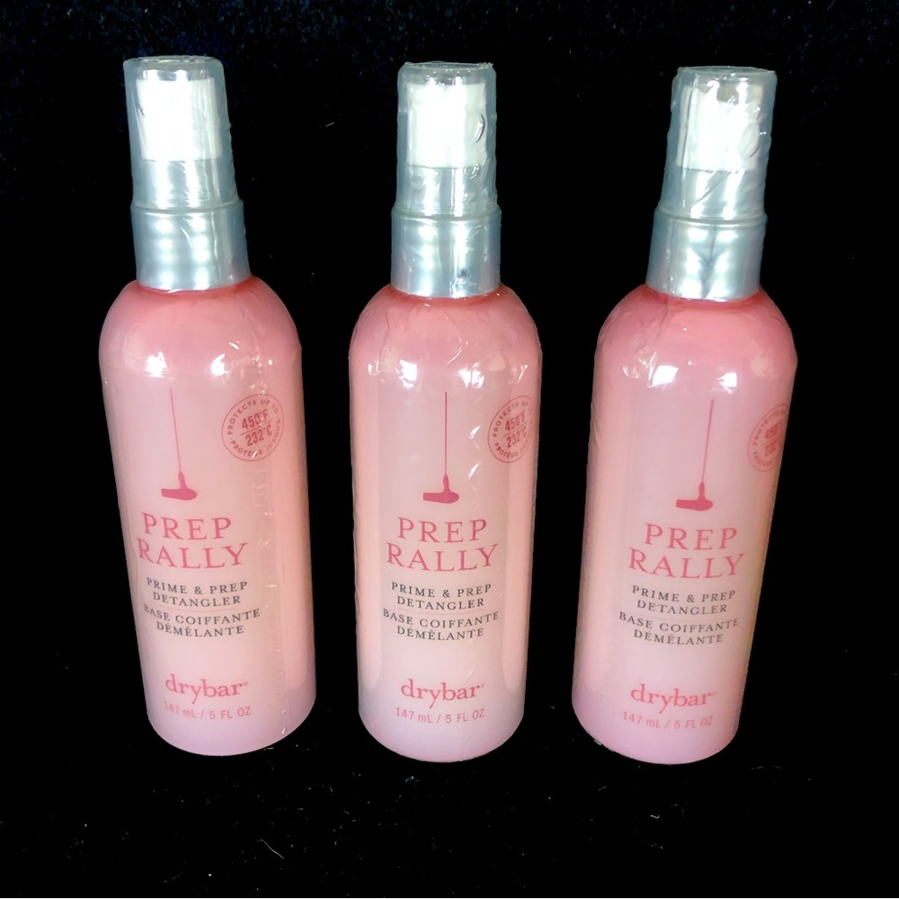 Set of 3 Drybar Prep Rally Prime & Prep Spray Full Size 5 oz